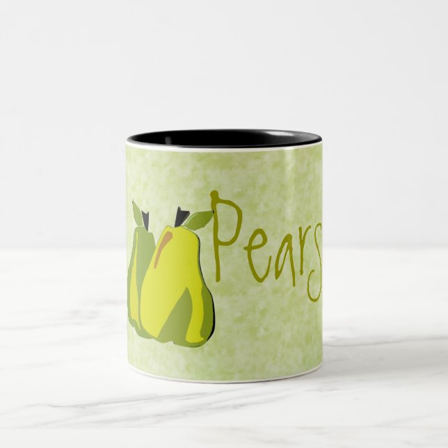 Tasse 2 Couleurs ARRIÈRE - PLAN d'aquarelle PEARfect Pears (Centre)