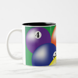 Tasse 2 Couleurs Arrière - plan de billard