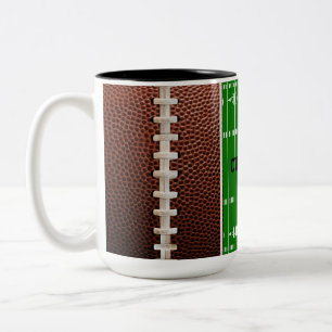 Tasse 2 Couleurs Arrière - plan de texture de lacets de football