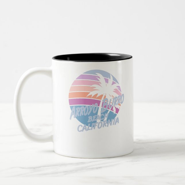 Tasse 2 Couleurs Arroyo Burro Beach Californie (Gauche)