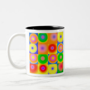 Tasse 2 Couleurs Art Abstrait coloré heureux