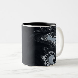 Tasse 2 Couleurs Art Abstrait Noir Et Blanc Meilleure art abstrai