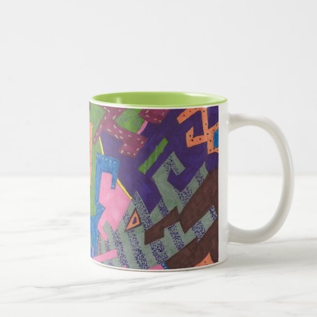 Tasse 2 Couleurs Art Abstrait "WildLife" (Droit)