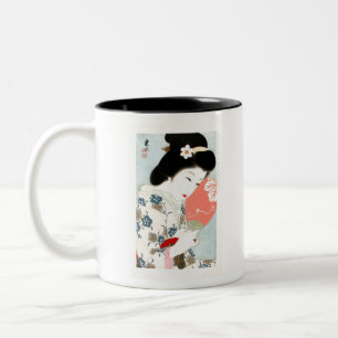 Tasse 2 Couleurs Art classique japonais de la dame Geisha