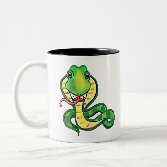 Tasse 2 Couleurs Art d'animal de reptile de serpent de cobra (Gauche)