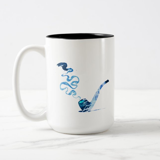 Tasse 2 Couleurs Art de fumer la pipe 2 (Gauche)