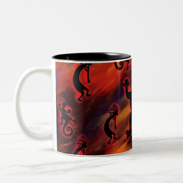 Tasse 2 Couleurs Art de Kokopelli (Gauche)