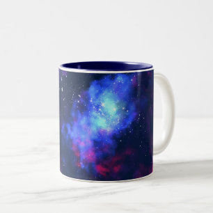 Tasse 2 Couleurs Art de nébuleuse cosmique, couleurs de galaxie pou