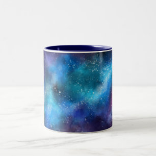 Tasse 2 Couleurs Art de nébuleuse cosmique, couleurs de galaxie pou