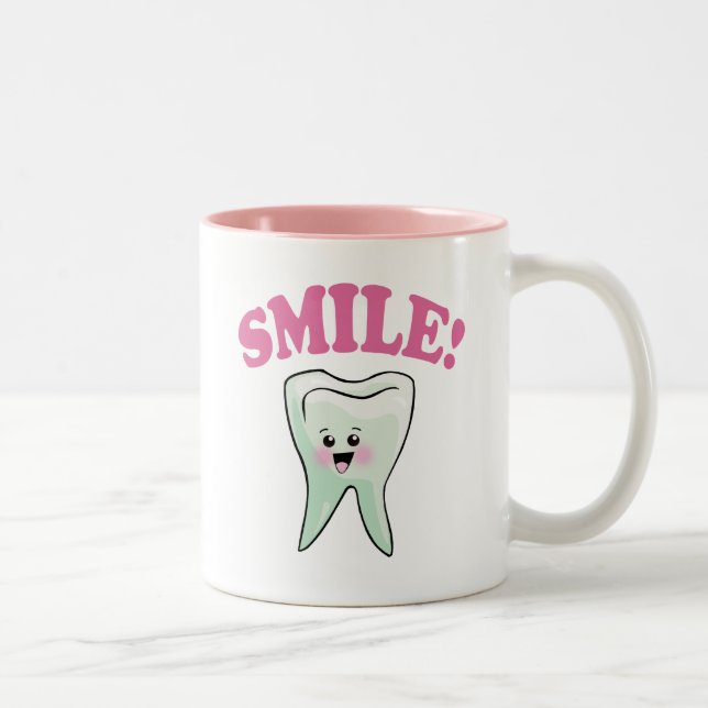 Tasse 2 Couleurs Art dentaire drôle (Droit)