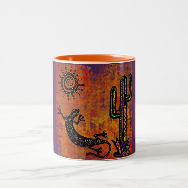 TASSE 2 COULEURS ART DU LÉZARD DU SUD-OUEST (Centre)