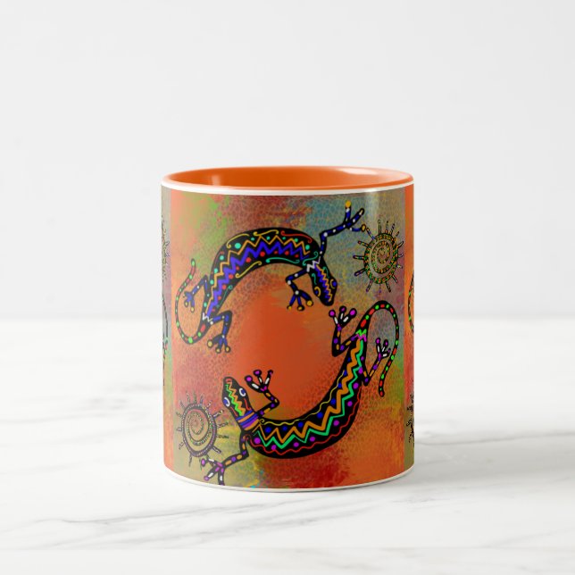 TASSE 2 COULEURS ART DU LÉZARD DU SUD-OUEST      (Centre)