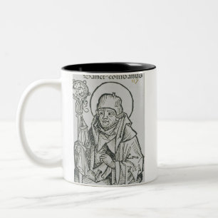Tasse 2 Couleurs Art graphique sacré de Saint Colomba d'Iona celtiq