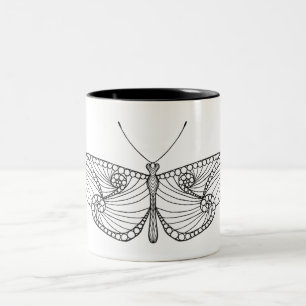 Tasse 2 Couleurs Art inspiré de papillon