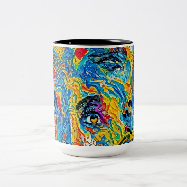 Tasse 2 Couleurs art inspiré d'Heather Wycuff (Centre)