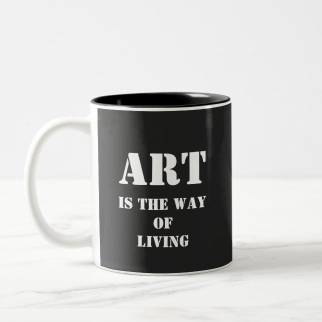 Tasse 2 Couleurs Art Lover Artiste Présent Peintre cadeau (Gauche)