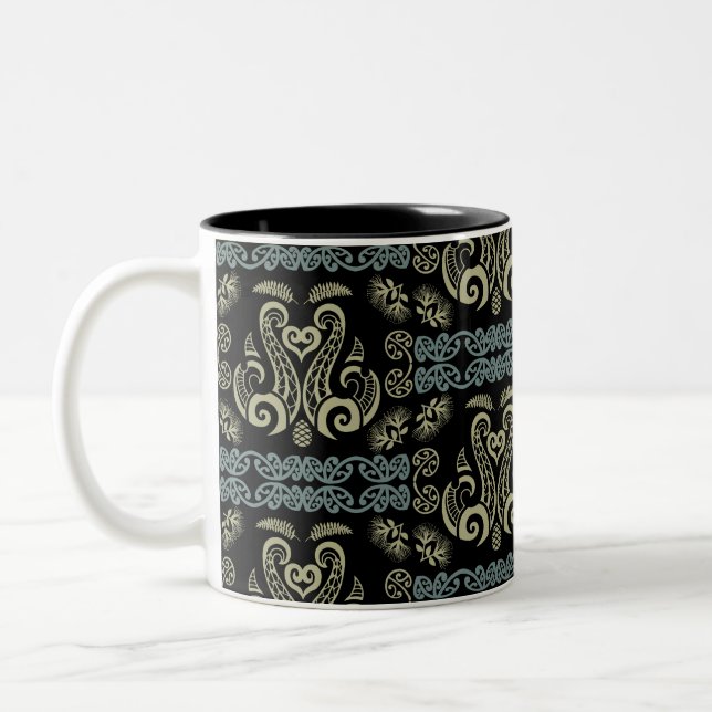 Tasse 2 Couleurs Art maori néo-zélandais (Gauche)