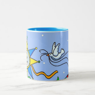 Tasse 2 Couleurs Art populaire d'Ukrainien d'étoile de Noël