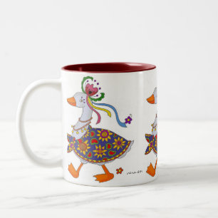 Tasse 2 Couleurs Art populaire d'Ukrainien d'oie de partie
