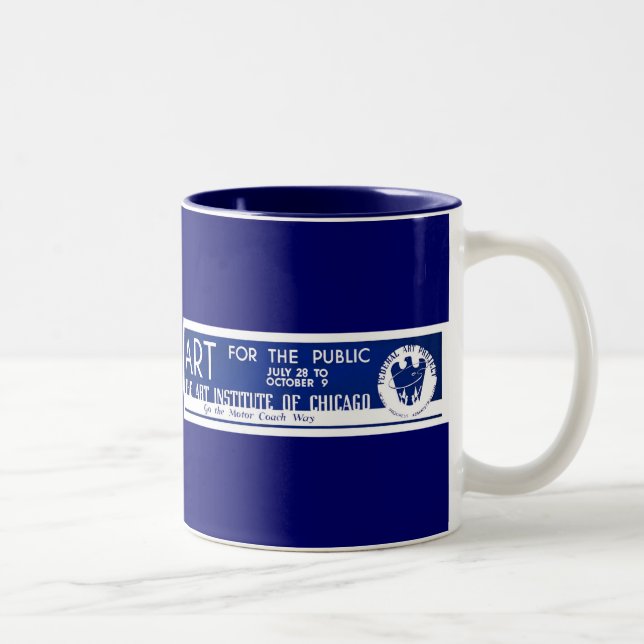 Tasse 2 Couleurs Art pour le public - affiche de WPA - (Droit)