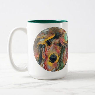 Tasse 2 Couleurs Art rouge de caniche