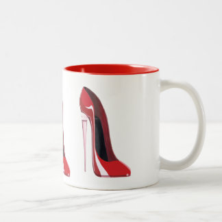 Tasse 2 Couleurs Art stylet rouge de chaussure de talon de