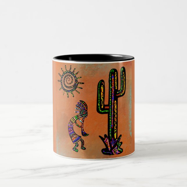 TASSE 2 COULEURS ART SUD-OUEST KOKOPELLI       (Centre)