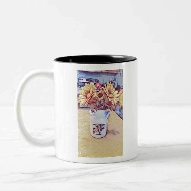 Tasse 2 Couleurs Art tournesol (Gauche)