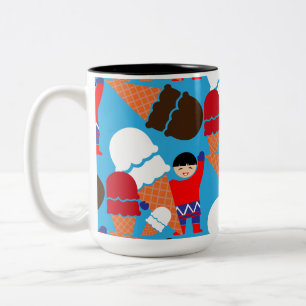 Tasse 2 Couleurs Art vintage rétro de glace