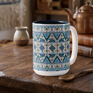 Tasse 2 Couleurs Artisanat Boho Folk