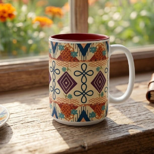 Tasse 2 Couleurs Artisanat Folk Sunset