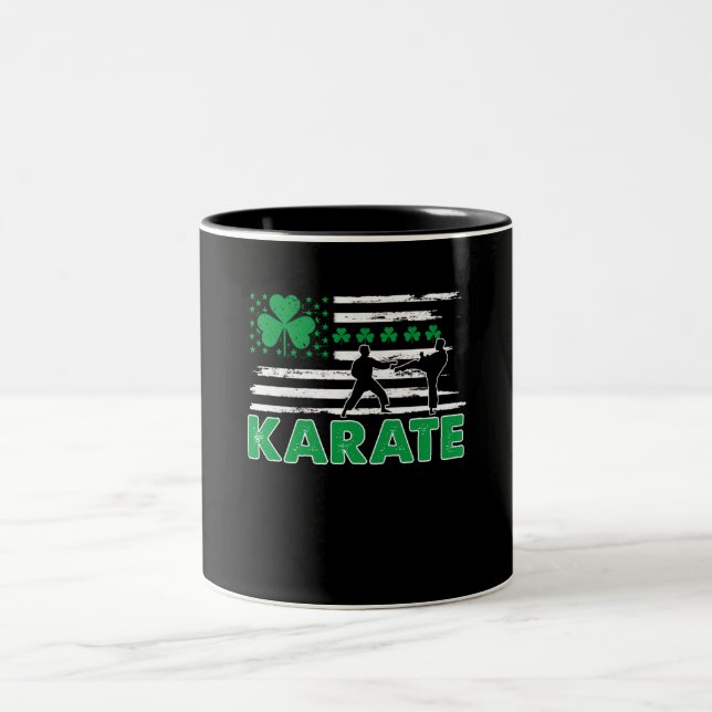 Tasse 2 Couleurs Arts martiaux Cool Karate Kicking (Centre)