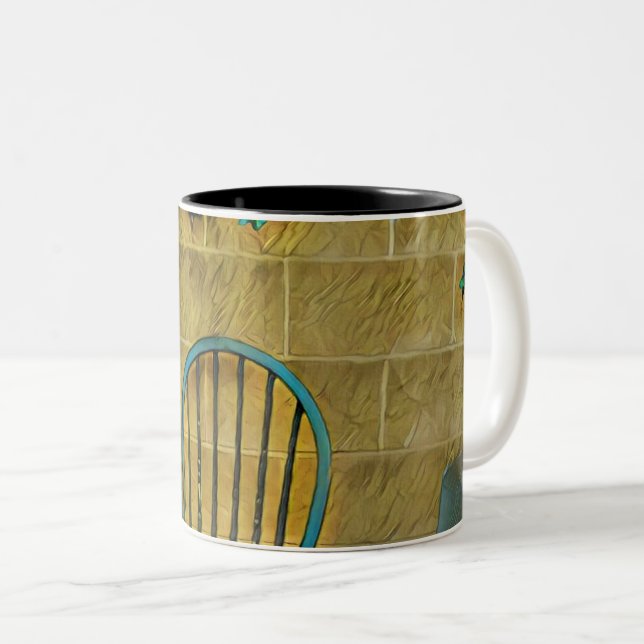Tasse 2 Couleurs artwork vintage (Devant droit)