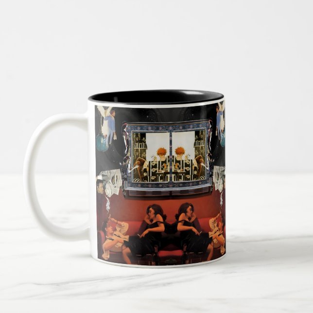 Tasse 2 Couleurs Arty Valentine Gift Collection- Decadent Noir (Gauche)