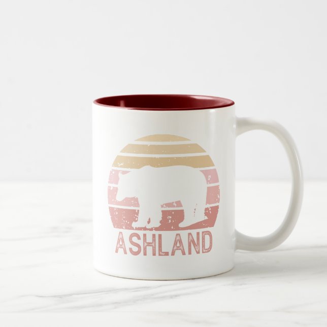 Tasse 2 Couleurs Ashland Oregon Ours Rétro (Droit)