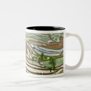 Tasse 2 Couleurs Asie, Chine, Yunnan, Jinping. Peuple Yi indigène