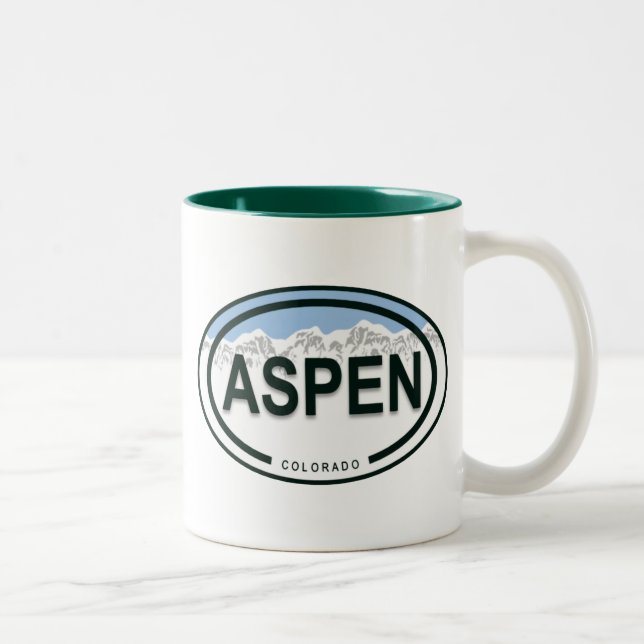 Tasse 2 Couleurs Aspen Colorado Rocky Mountain (Droit)