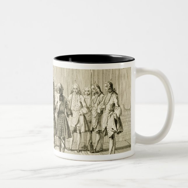 Tasse 2 Couleurs Assemblée des maçons libres pour initier un (Droit)