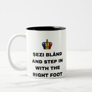 TASSE 2 COULEURS ASSIEDS-TOI DOUCEMENT ET ENTRE AVEC LE PIED DROIT