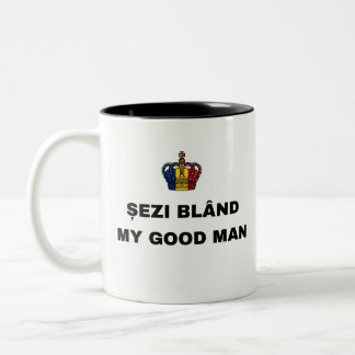 TASSE 2 COULEURS ASSIEDS-TOI GENTIMENT, MON BONHOMME MUGE À CAFE DE