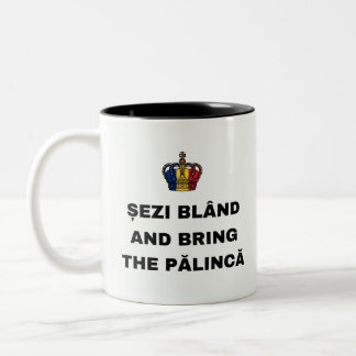 TASSE 2 COULEURS ASSIEDS-VOUS DOUCEMENT ET APPORTEZ LA PĂLINCĂ