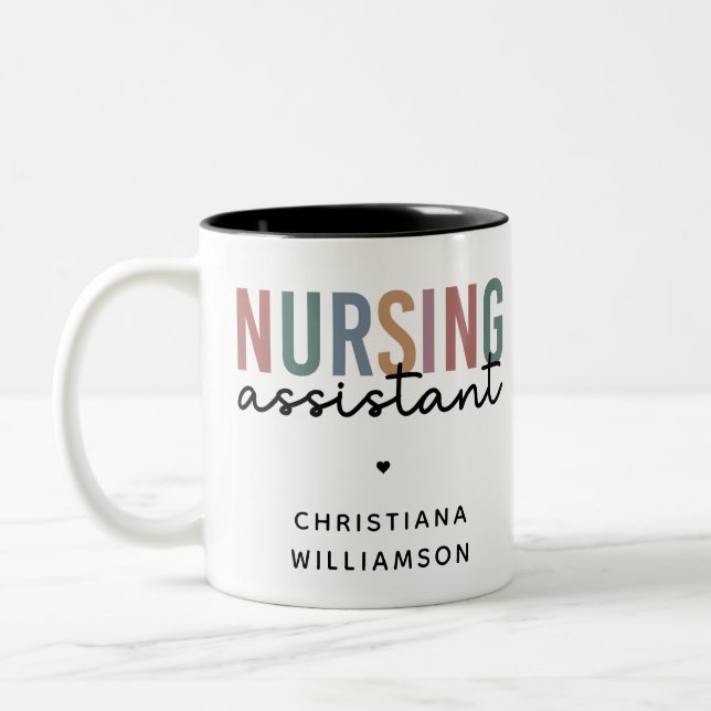 Tasse 2 Couleurs Assistant infirmier personnalisé (Gauche)