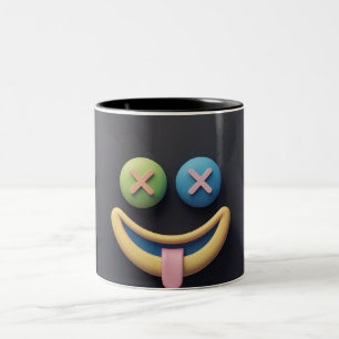 Tasse 2 Couleurs Astronaute Assis sur la Galaxie de la Planète Anne