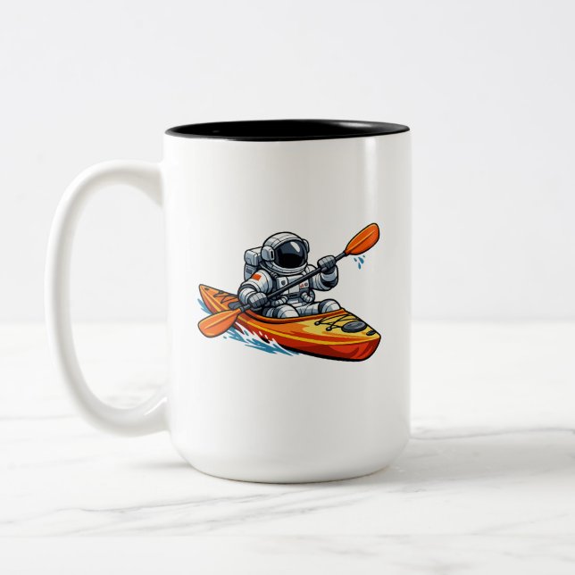 Tasse 2 Couleurs . Astronaute en kayak (Gauche)