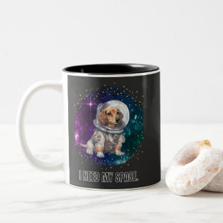 Tasse 2 Couleurs Astronomie de l'exploration spatiale par un chien 