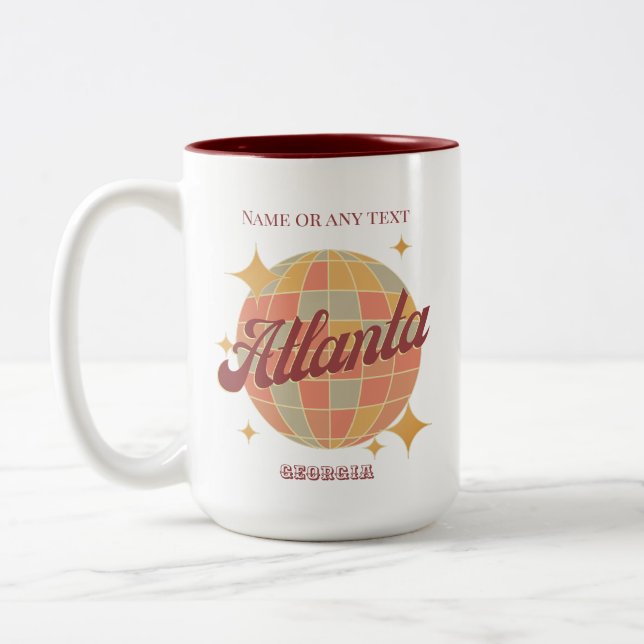 Tasse 2 Couleurs Atlanta Georgia City gobelet cadeau souvenir (Gauche)