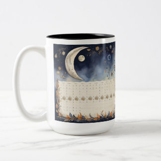 Tasse 2 Couleurs Atlas de phase de lune intemporelle - Rétro Astron