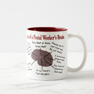 Tasse 2 Couleurs Atlas d'un cerveau de travailleur postal