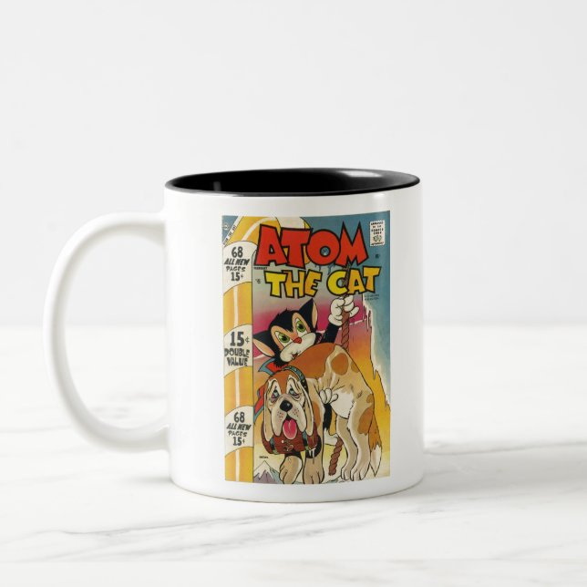 Tasse 2 Couleurs Atom le chat - Superhero - Super Cat - Retro Cat (Gauche)