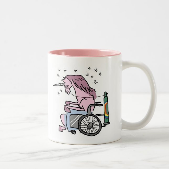 Tasse 2 Couleurs Attaque de licorne de robot (Droit)